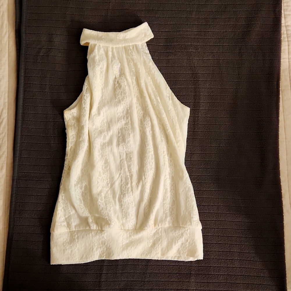 EUC - pearl formal halter blouse